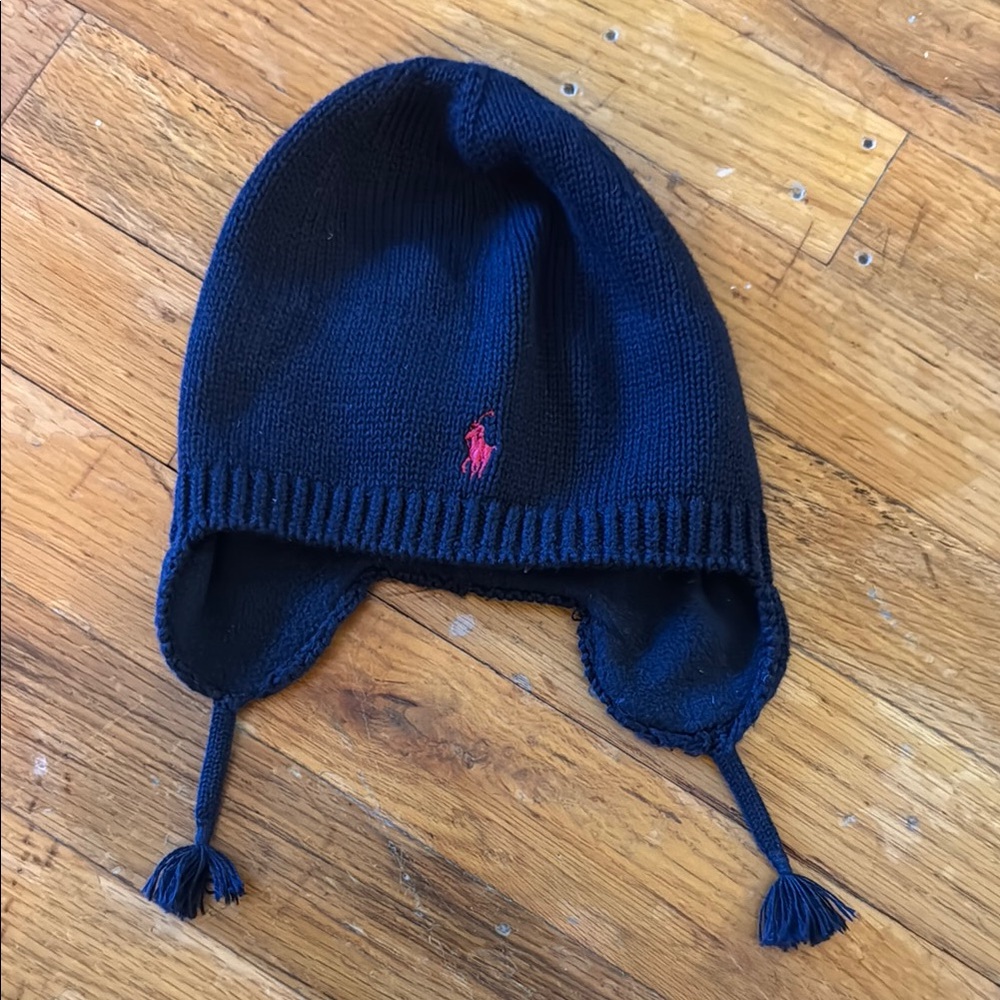 Ralph Lauren Kids Navy Blue Knit Hat